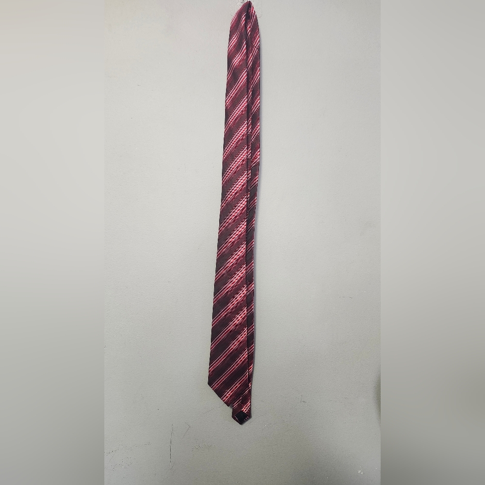 Protocol Elegant Striped Black and Red Men's Tie